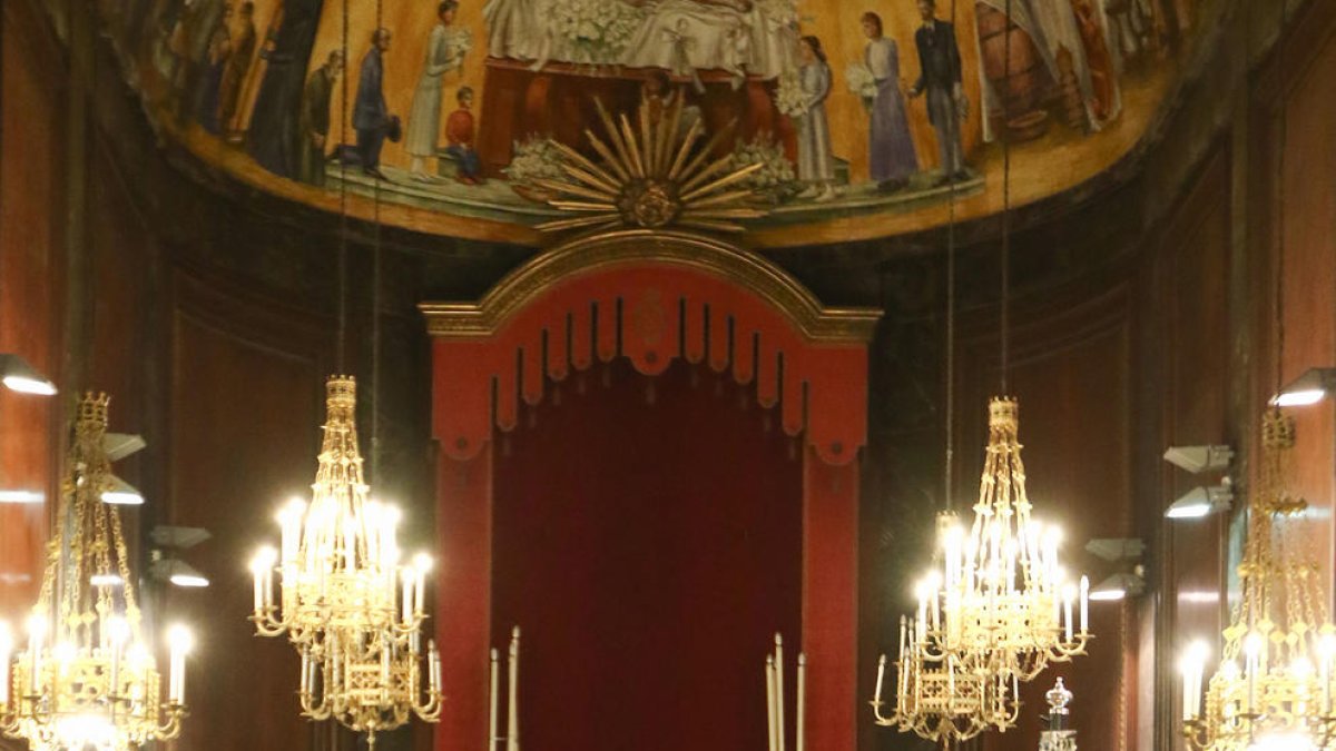 Una imatge d'arxiu de la inauguració de l'escala del Sant Crist.