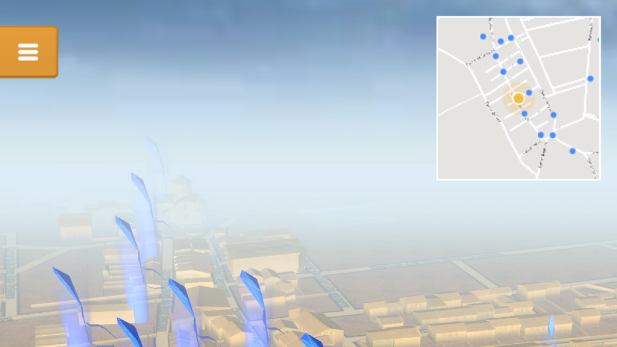 Imagen del mapa en 3D y la giganta Marinada a la aplicación.