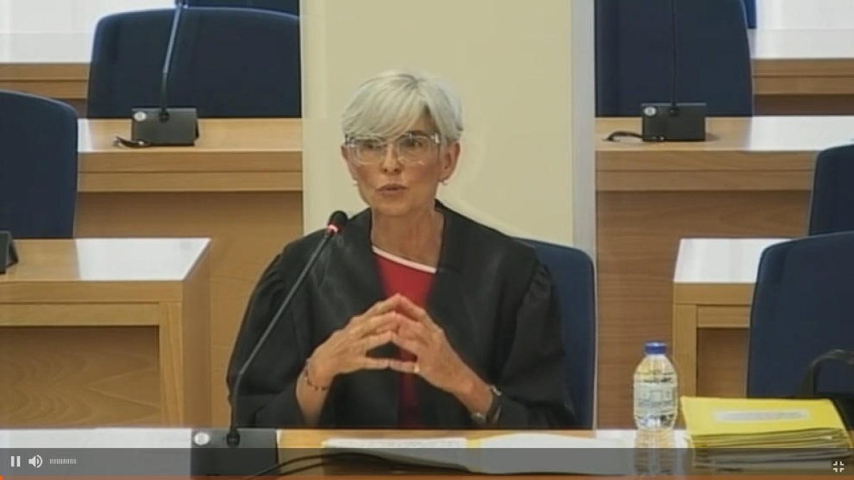 La abogada de Trapero y Laplana, Olga Tubau, durante su intervención en el juicio de la Audiencia Nacional.