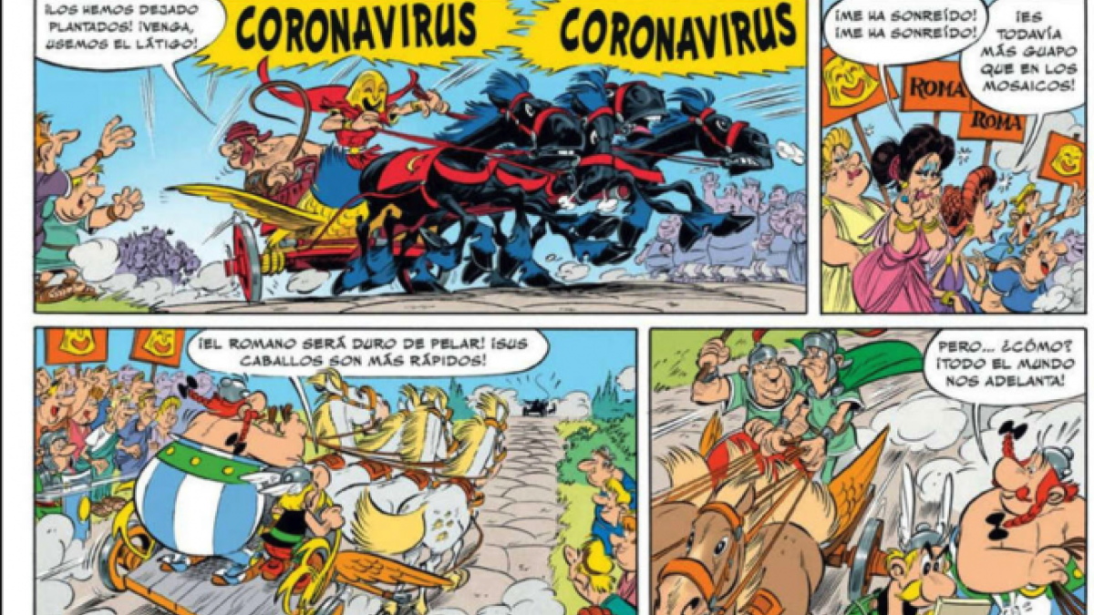 Una de les pàgines on apareix el malvat Coronavirus.