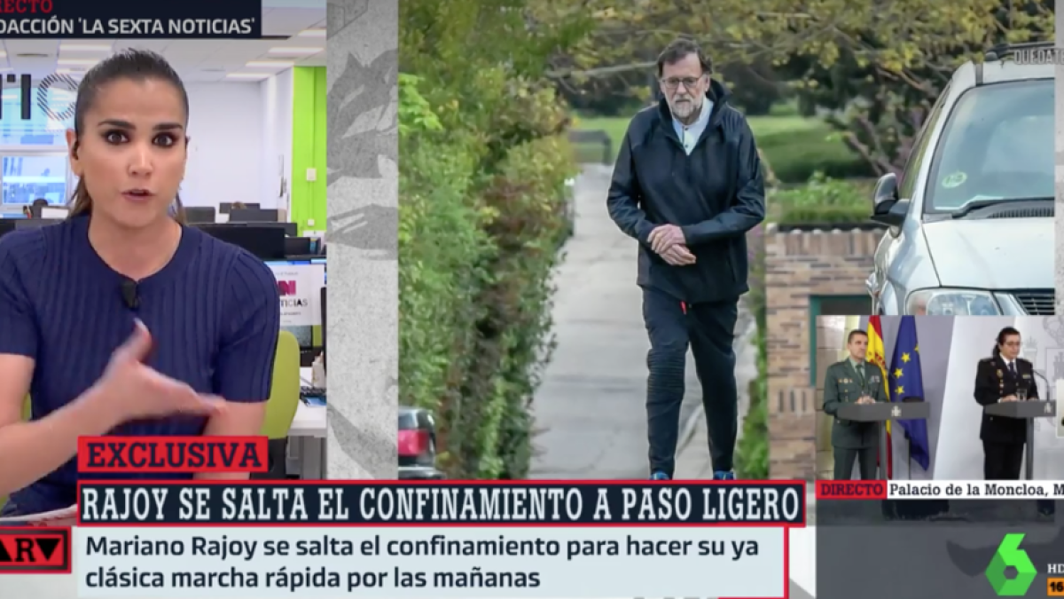 Imagen de Rajoy emitida por la Sexta.