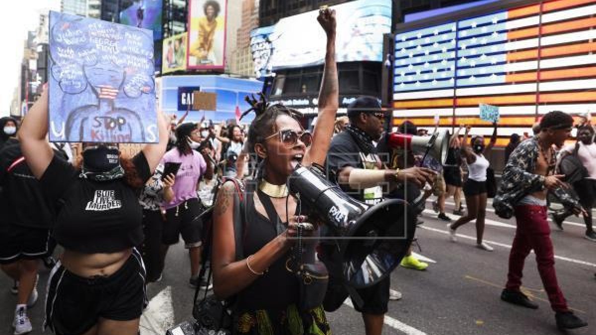 Imatge de la protesta a Nova York.