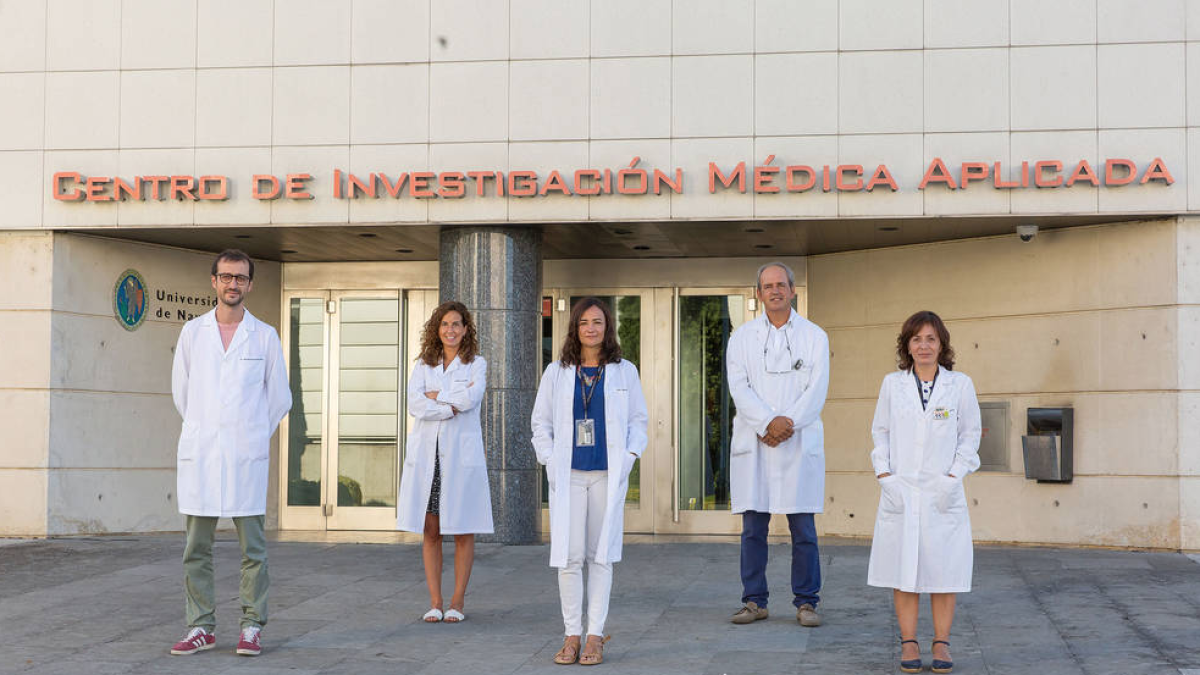 Francesco Marchese, Teresa Lozano, Maite Huarte, Juan José Lasarte y Sandra Jovanna González, investigadores del CIMA.