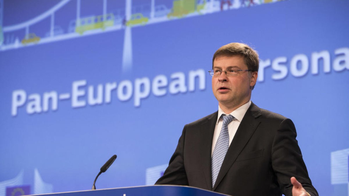 El vicepresident de la Comissió Europea, Valdis Dombrovskis.