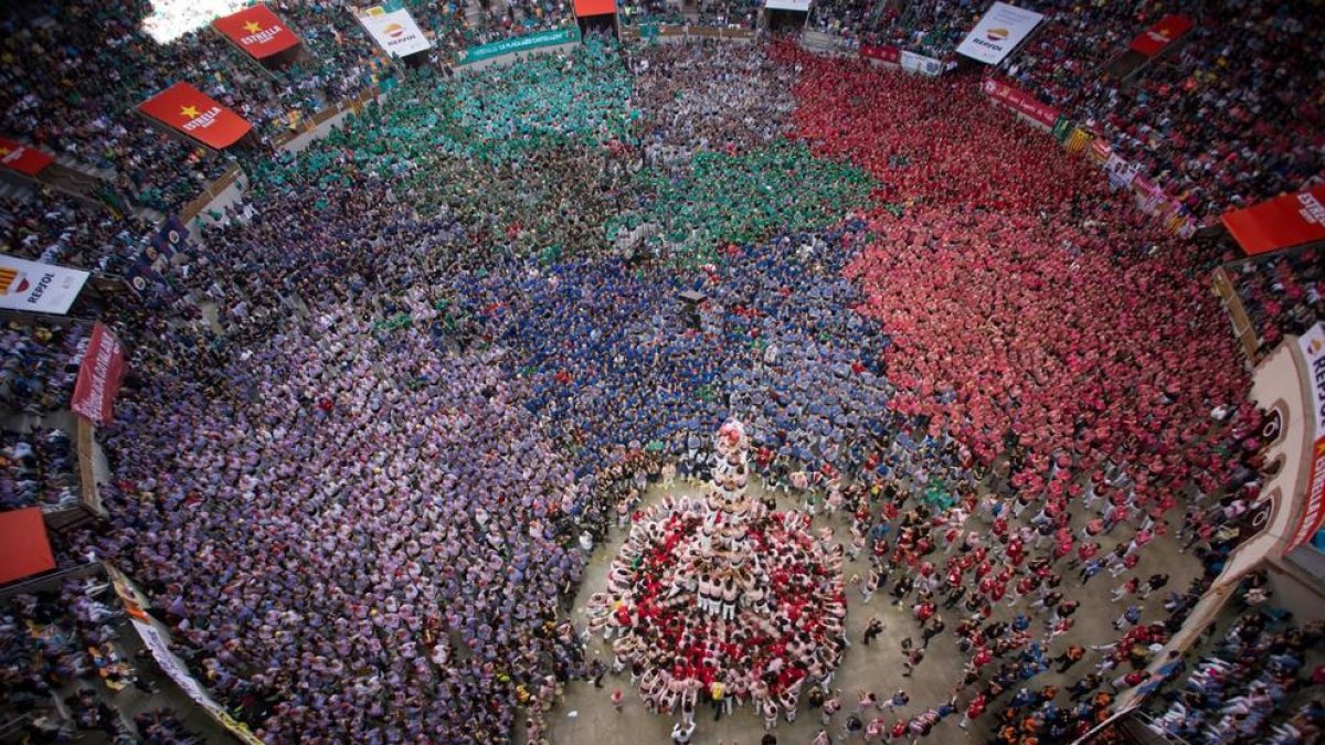 Una imatge del Concurs de Castells de 2018