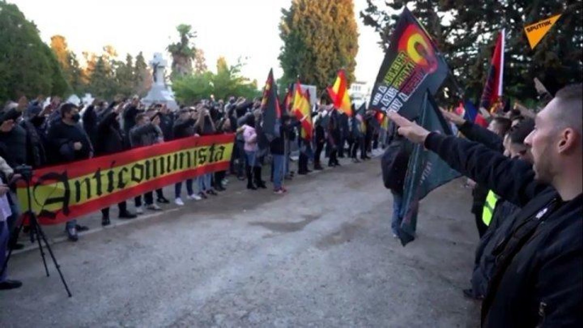 Imatge d'una manifestació neonazi a Madrid del mes de febrer passat.