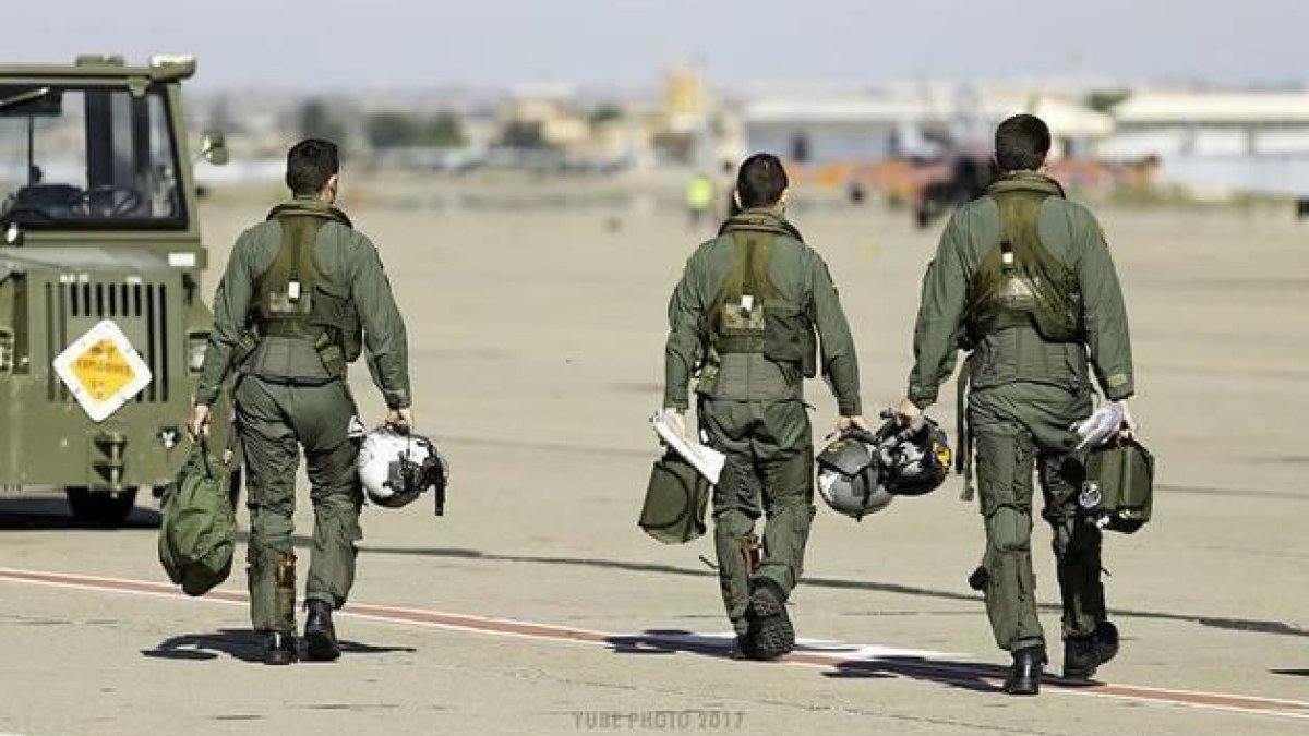 Militares del Ejército del Aire, en una imagen del Ministerio de Defensa. EJÉRCITO DEL AIRE