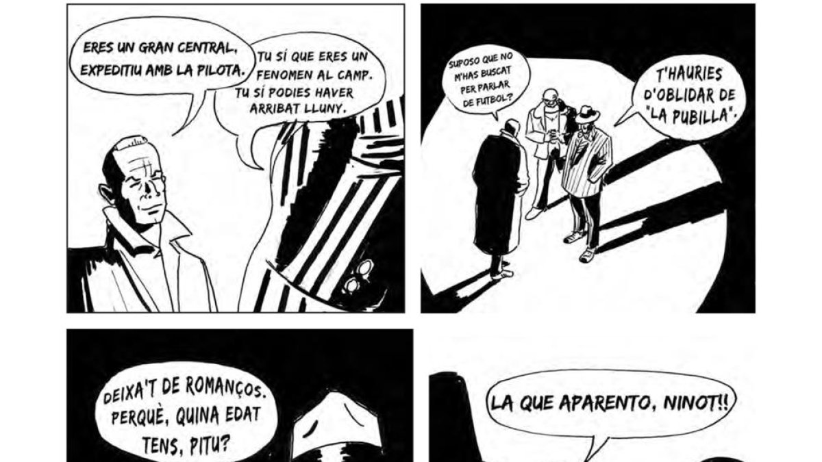 Viñetas del cómic 'Pitu Trifàsic en el caso de La pubilla desapareguda'.