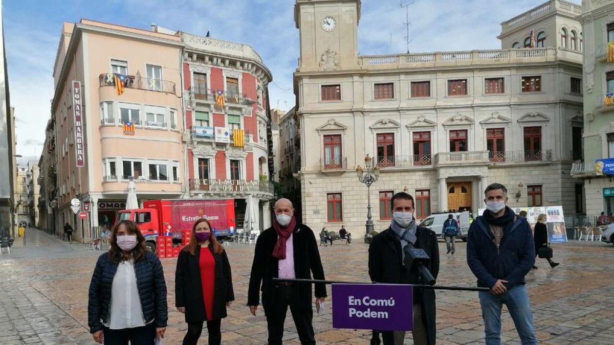 El cabeza de lista en la Mercadal.