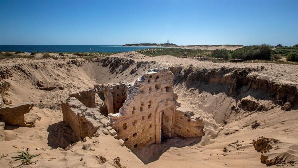 Imatge de les restes de les termes romanes localitzades al Cabo de Trafalgar.