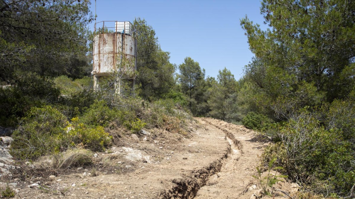 Les obres, de moment, estan obrint una rasa per tal d'instal·lar-hi una canonada d'aigua.