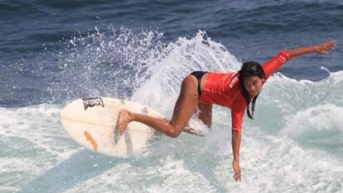 La surfista Katy Díaz.