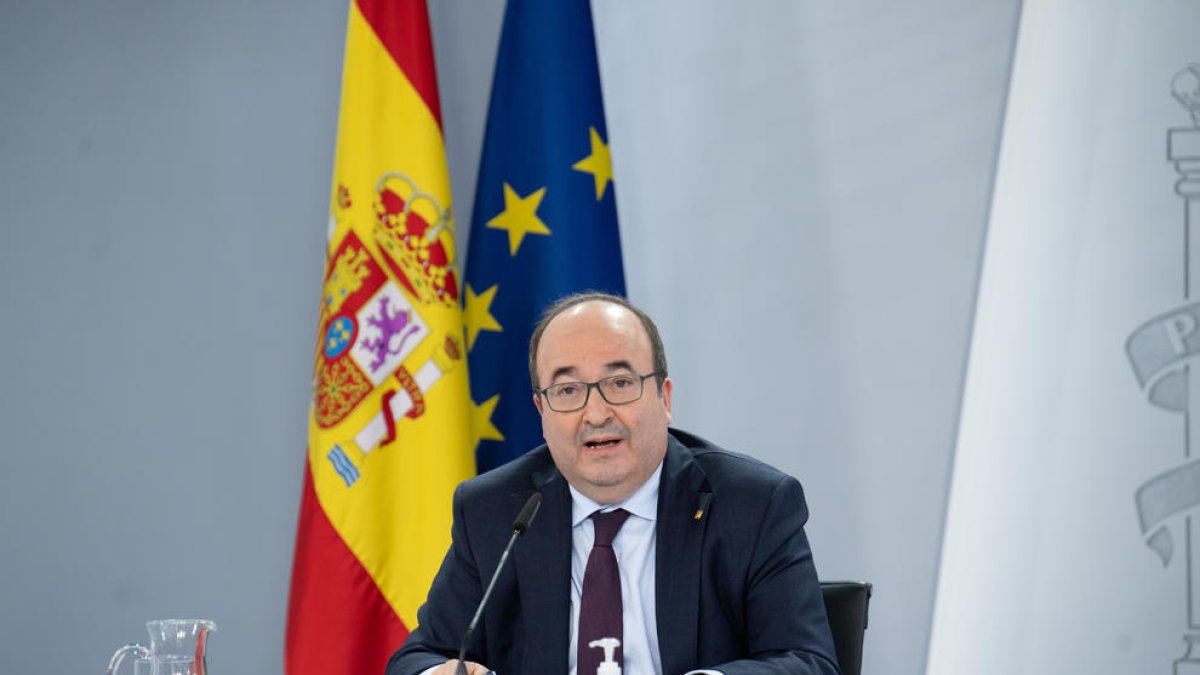 Pla mitjà del ministre de Política Territorial, Miquel Iceta.