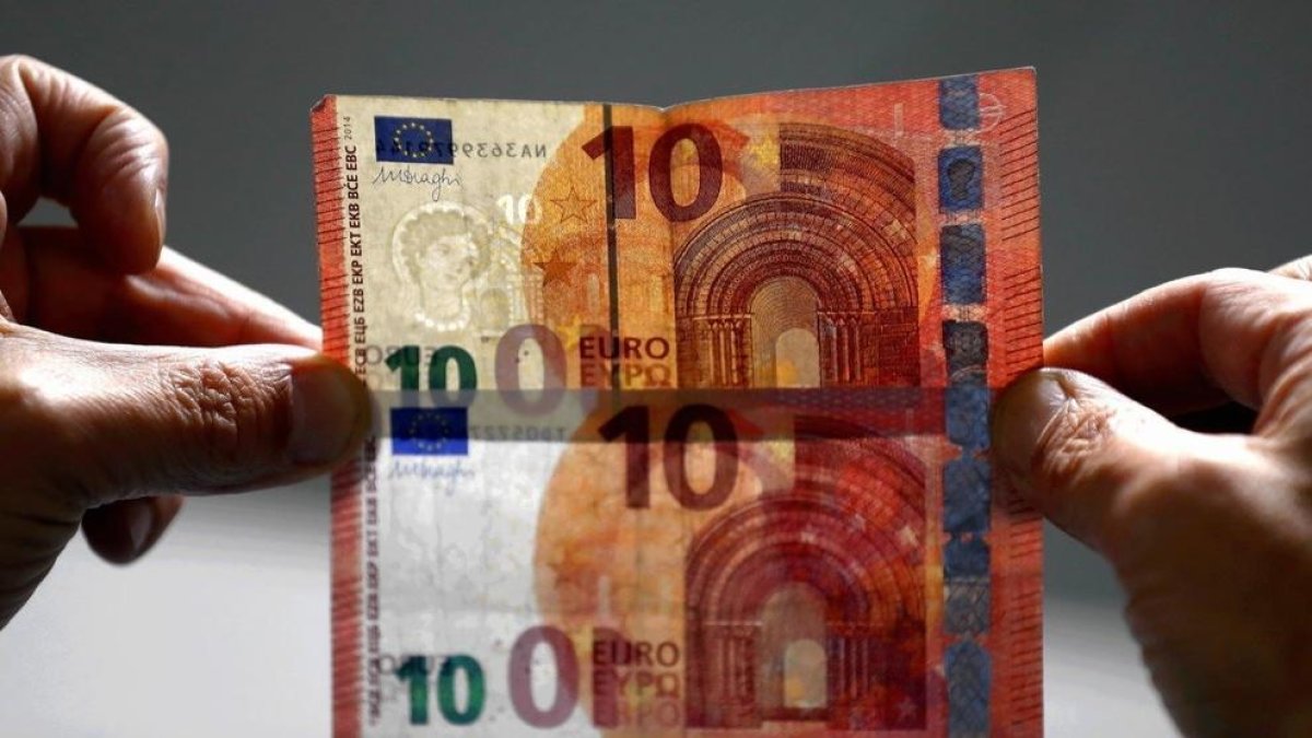 Imagen de un billete de 10 euros.