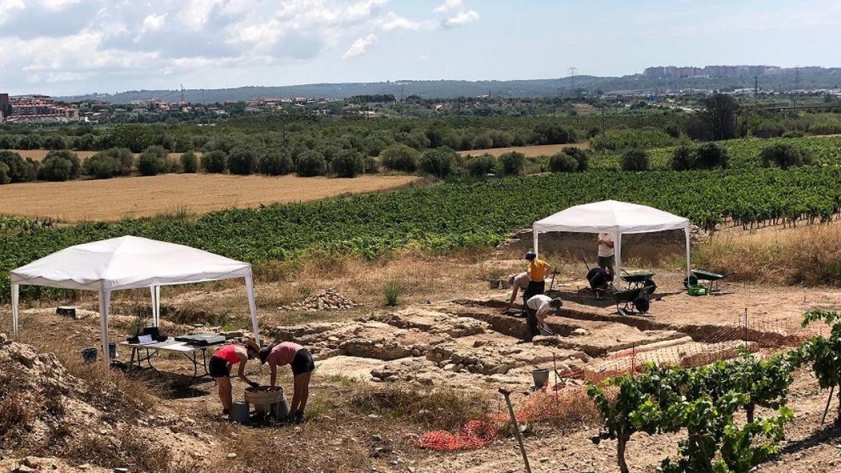 Imagen de la excavación romana de Mas dels Frares.