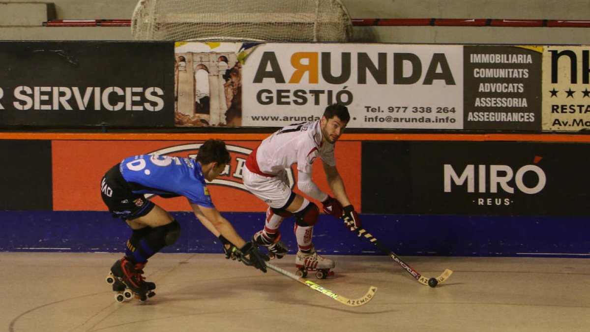 Una imatge del partit entre el Reus Deportiu i el Girona d'aquesta temporada.