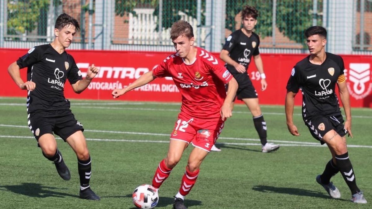 Lucas Prudhomme, durante un amistoso contra la Pobla.