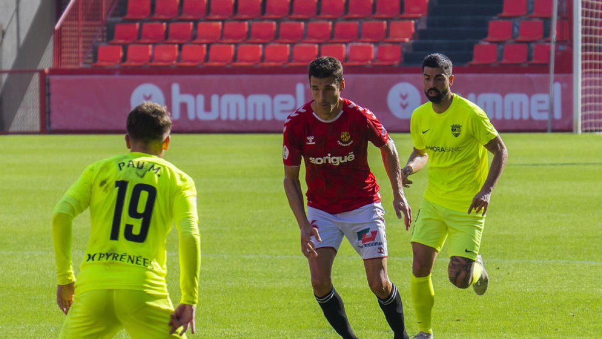 Fran Miranda, durant el Nàstic-Andorra.