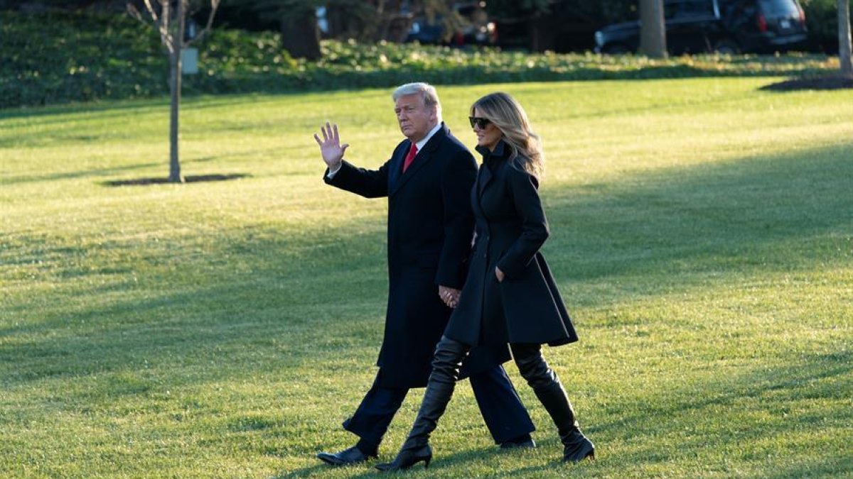El presidente de los EE.UU., Donald Trump y la primera dama, Melania Trump.