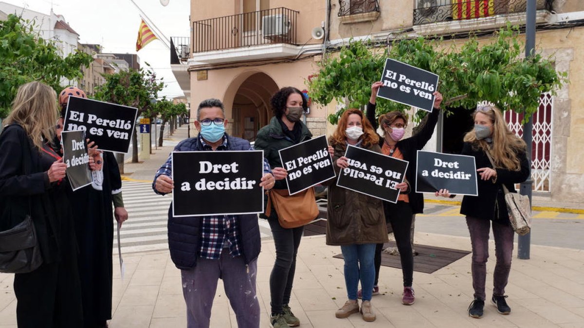 Plano general de algunos de los manifestantes.