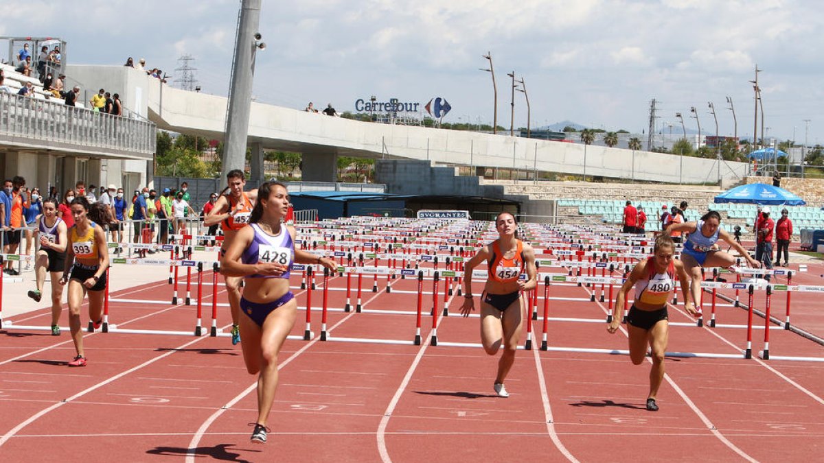 Mireia López, en la final de los 100 metros vallas, en el cual fue la mejor y consiguió colgarse la medalla de oro.