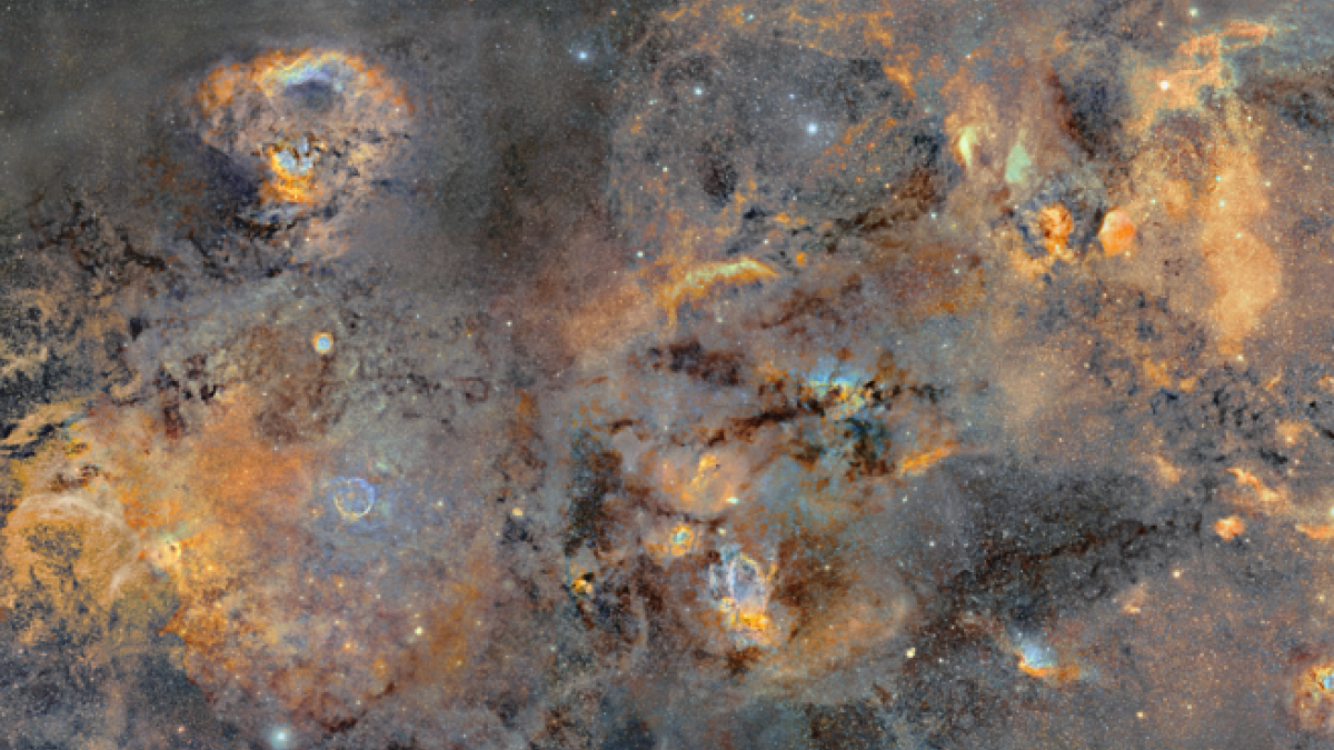 Detalle de la imagen gigante de la Vía Láctea.