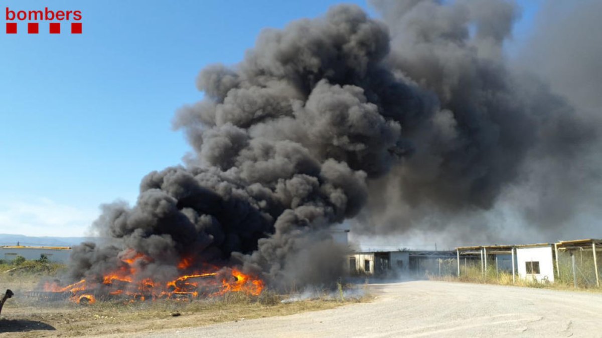 Incendio en el edificio del 112 en Reus