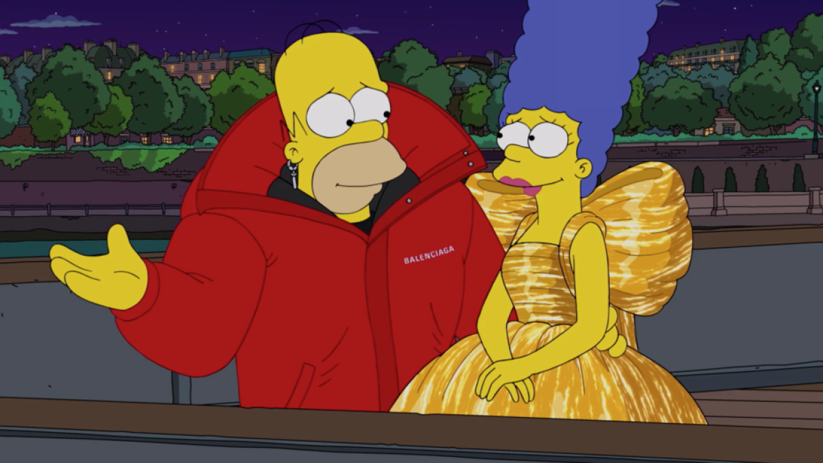 Una escena del capítol que comparteixen Balenciaga i 'Los Simpson'.