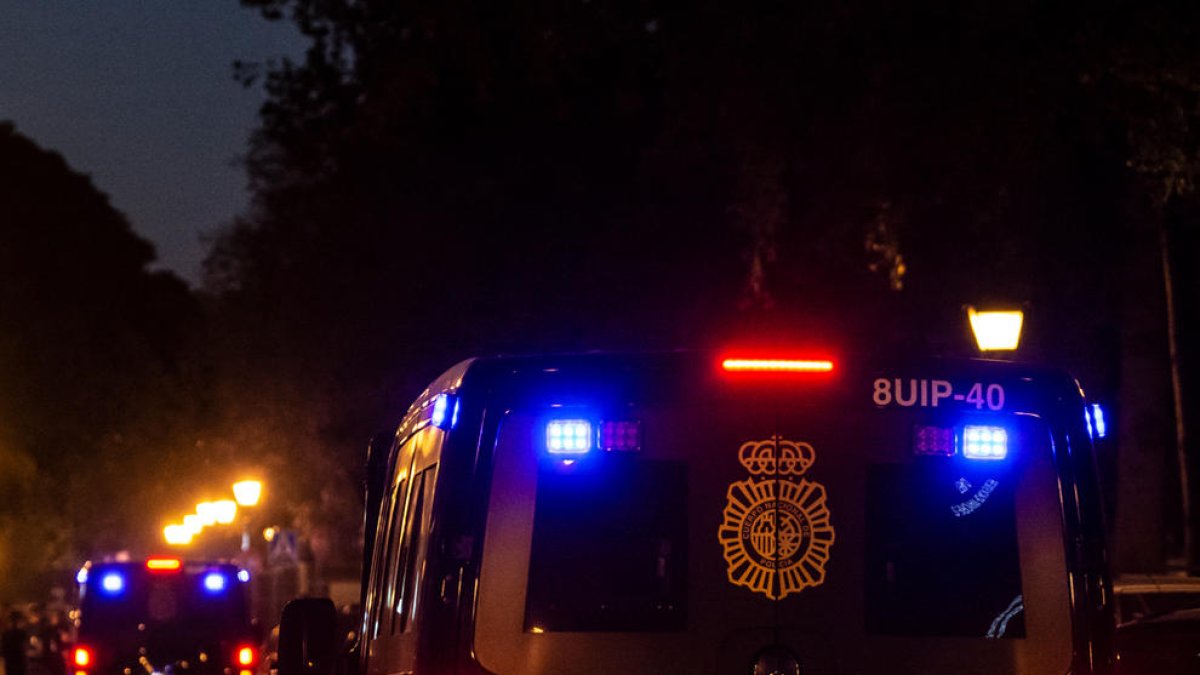 Imatge d'arxiu de furgonetes de la Policia Nacional.