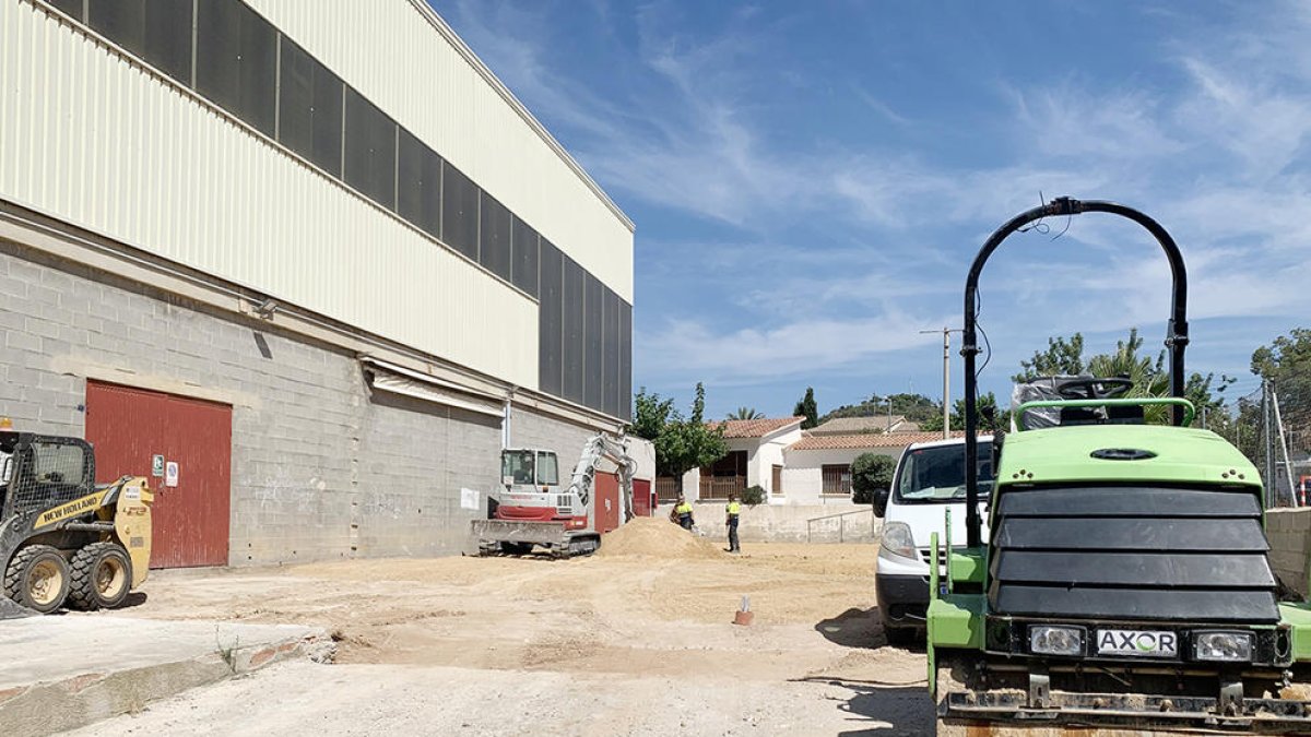 Una imagen de las obras en la escuela Cucurull de Roda.