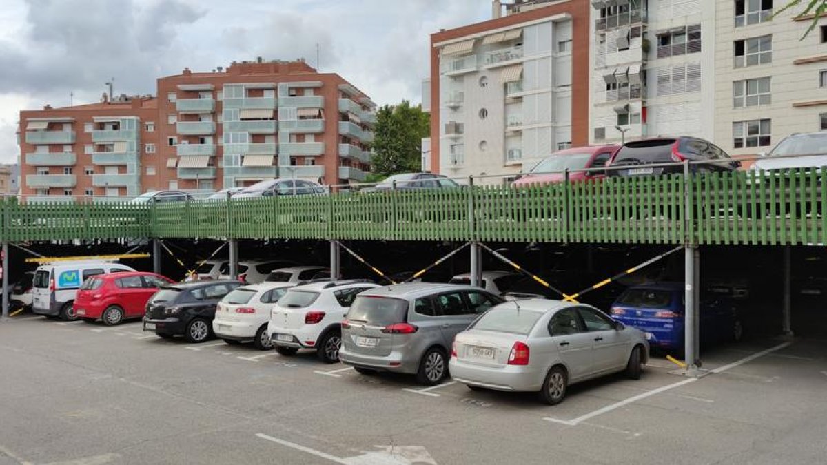 Imatge de l'aparcament situat al carrer Francesc Bastos, un dels cinc aparcaments que tenen llista d'espera.