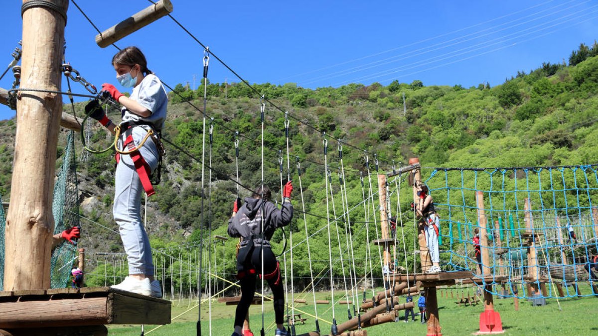 Imatge d'un parc d'aventura del Pallars Sobirà.