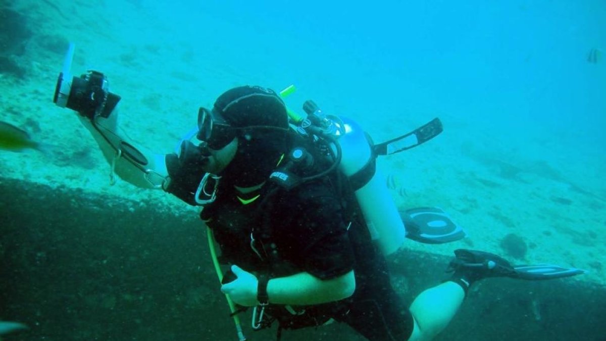 El professor Jaume Folch, que també és instructor de busseig, en una imatge recent.