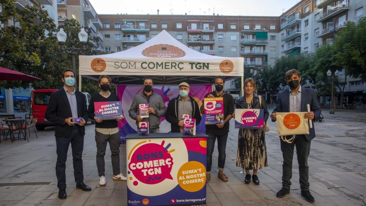 Imatge de la presentació de la campanya Bons Comerç Tarragona.