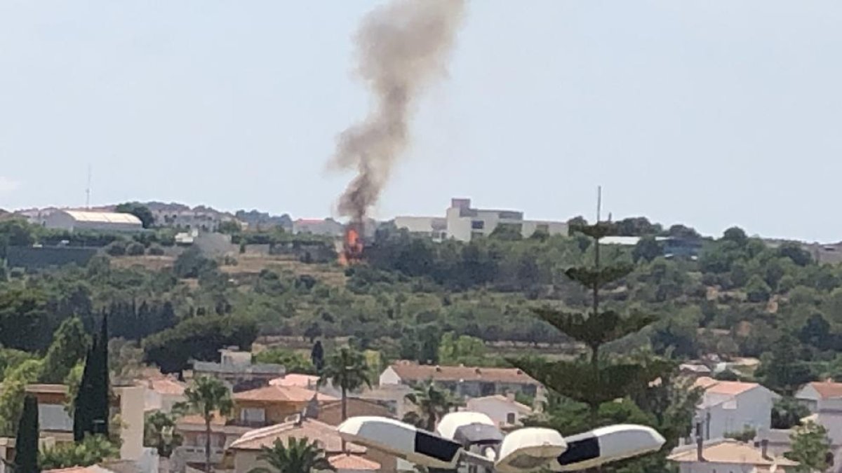 Imatge de l'incendi de Torredembarra