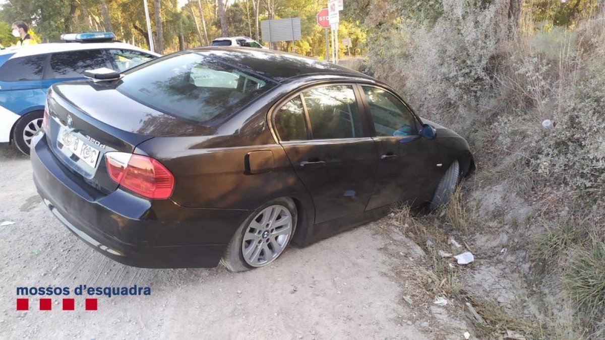 Estado del vehículo accidentado en Caldes de Malavella.