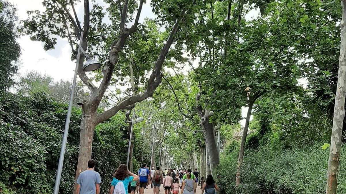 Imagen de archivo de personas paseando por la Boca de la Mina.