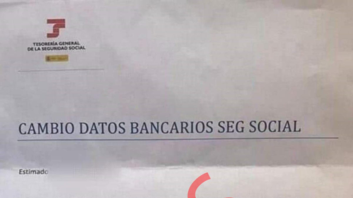 Detalle de la carta que envían los autores de una estafa de 'phishing' a sus víctimas.