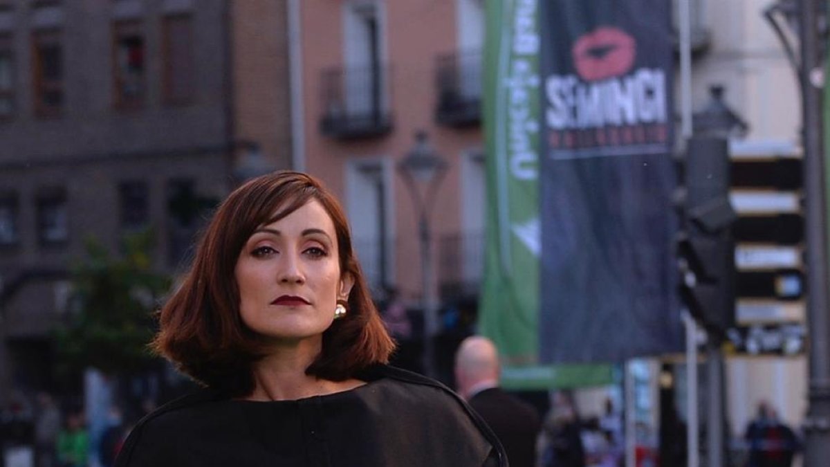 Ana Moragade en la alfombra verde de la gala inaugural de la 66 Semana Internacional de Cine de Valladolid (Seminci).