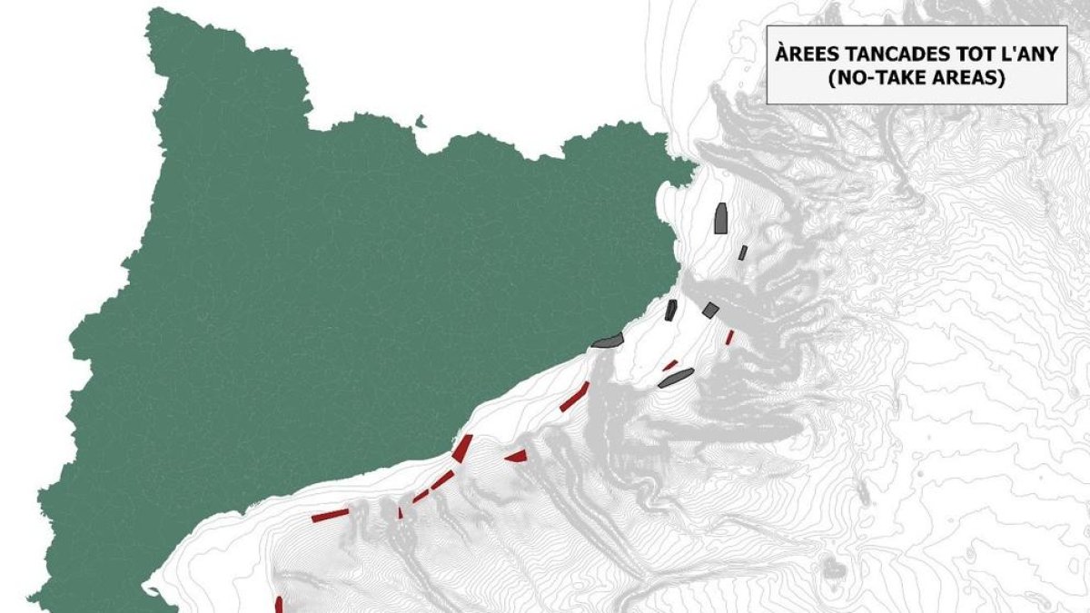 Las zonas se extienden ante el litoral de toda la costa catalana, para asegurar la reproducción de las especies marinas.