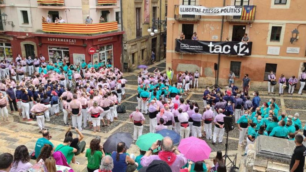 Imatge de les colles a plaça.