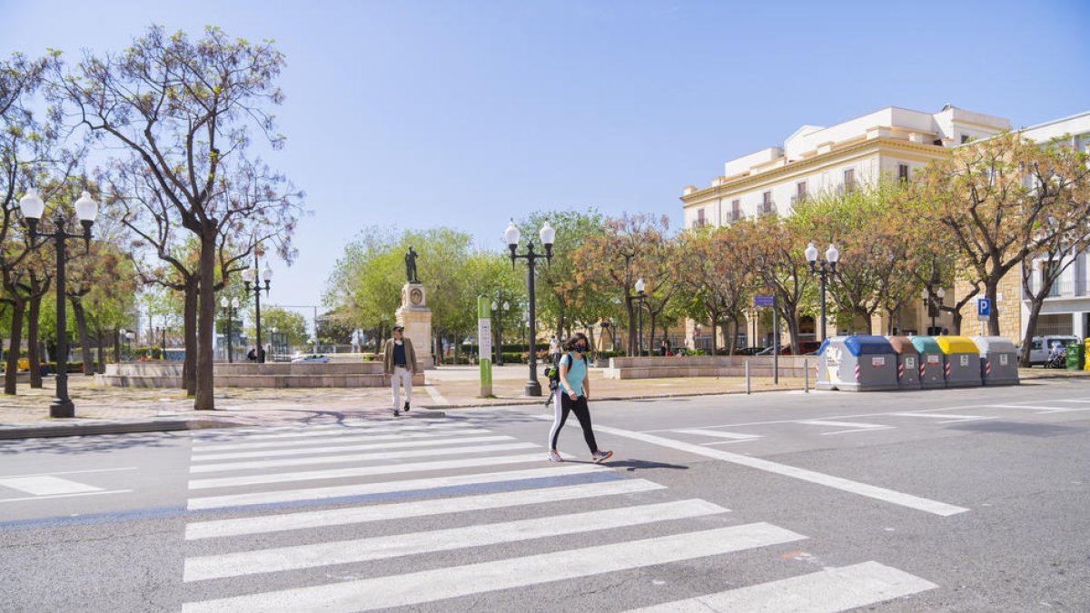 Imatge de la plaça dels Carros, que experimentarà un canvi amb el projecte.