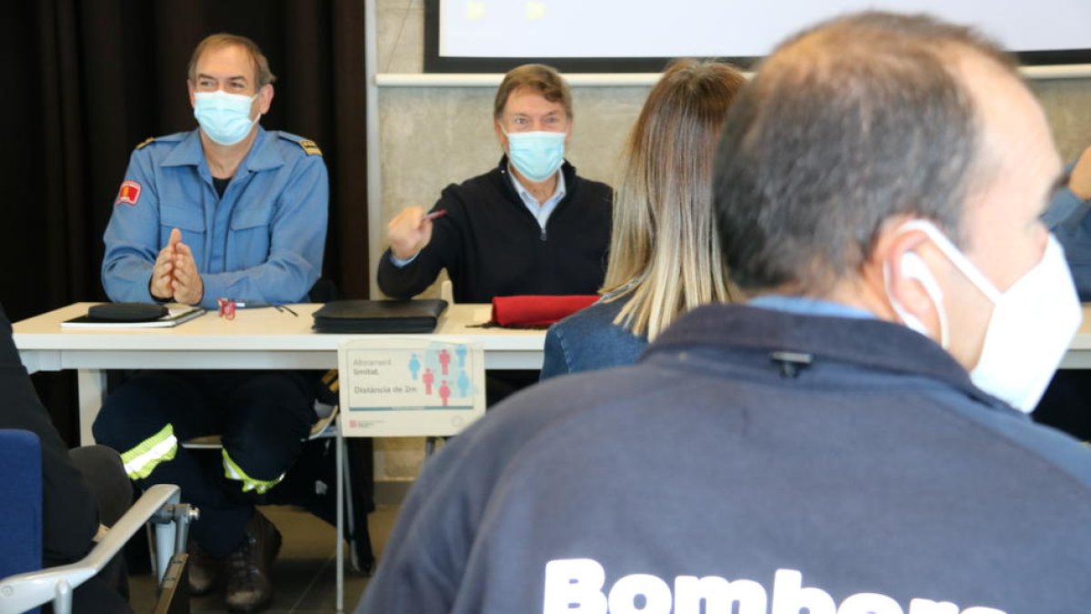 El nuevo jefe de la Región de Emergencias de Tarragona, Albert Castellet, en su presentación en el edificio 112.