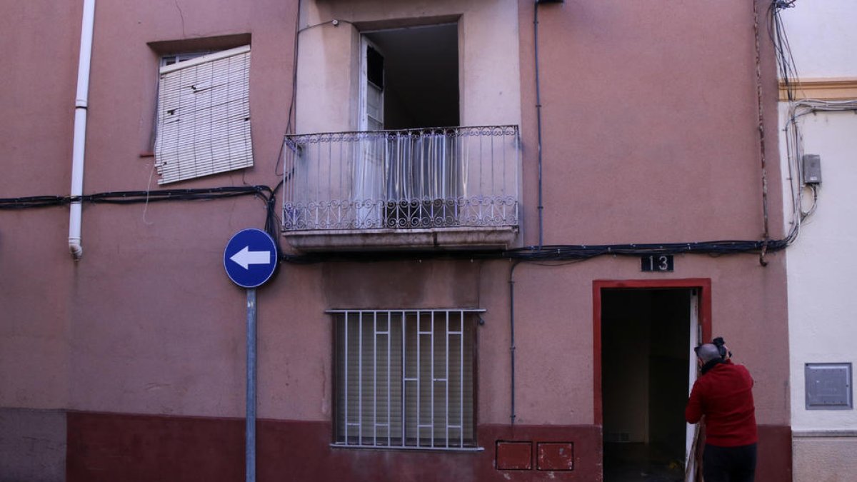 Pla general de l'accés principal pel carrer de Sant Ramon de Roquetes on van tenir lloc els fets.