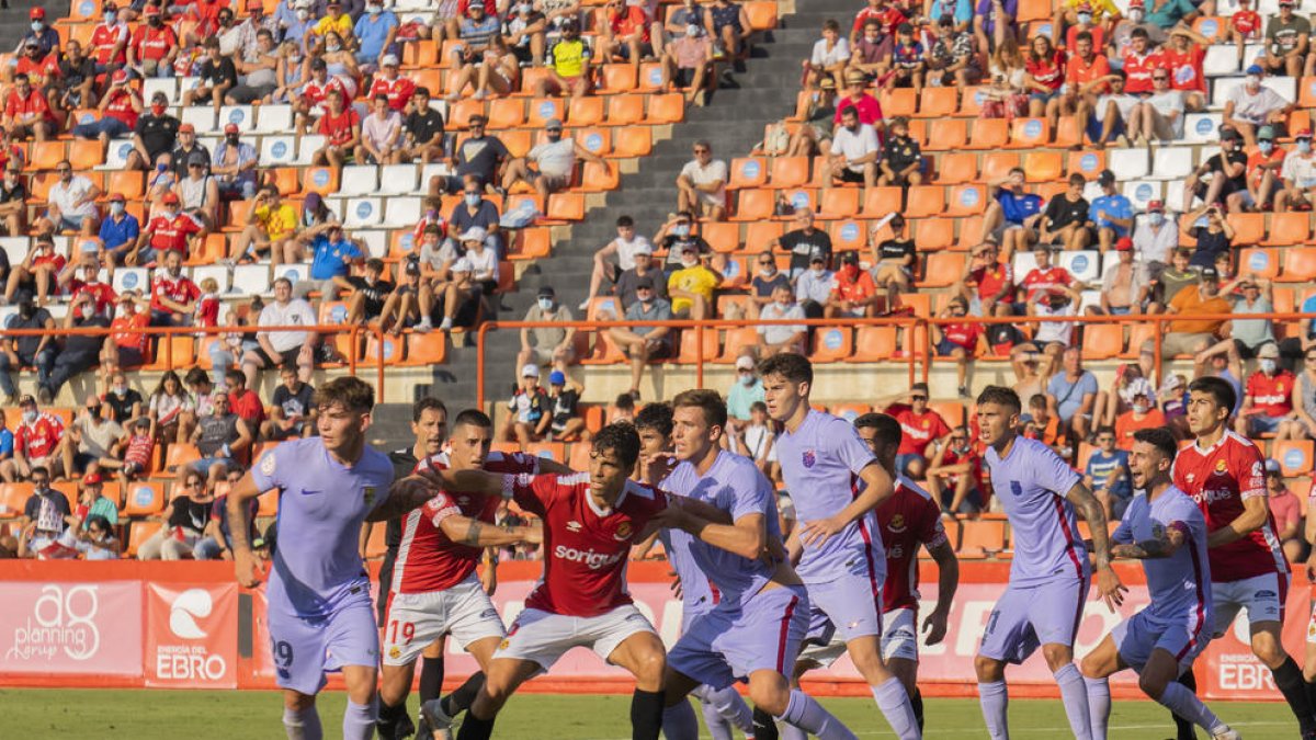 El partido contra los azulgrana de la primera vuelta fue uno de los más completos del Nàstic.