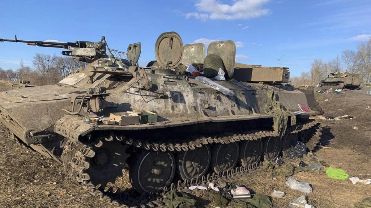 Imagen de un tanque ruso.