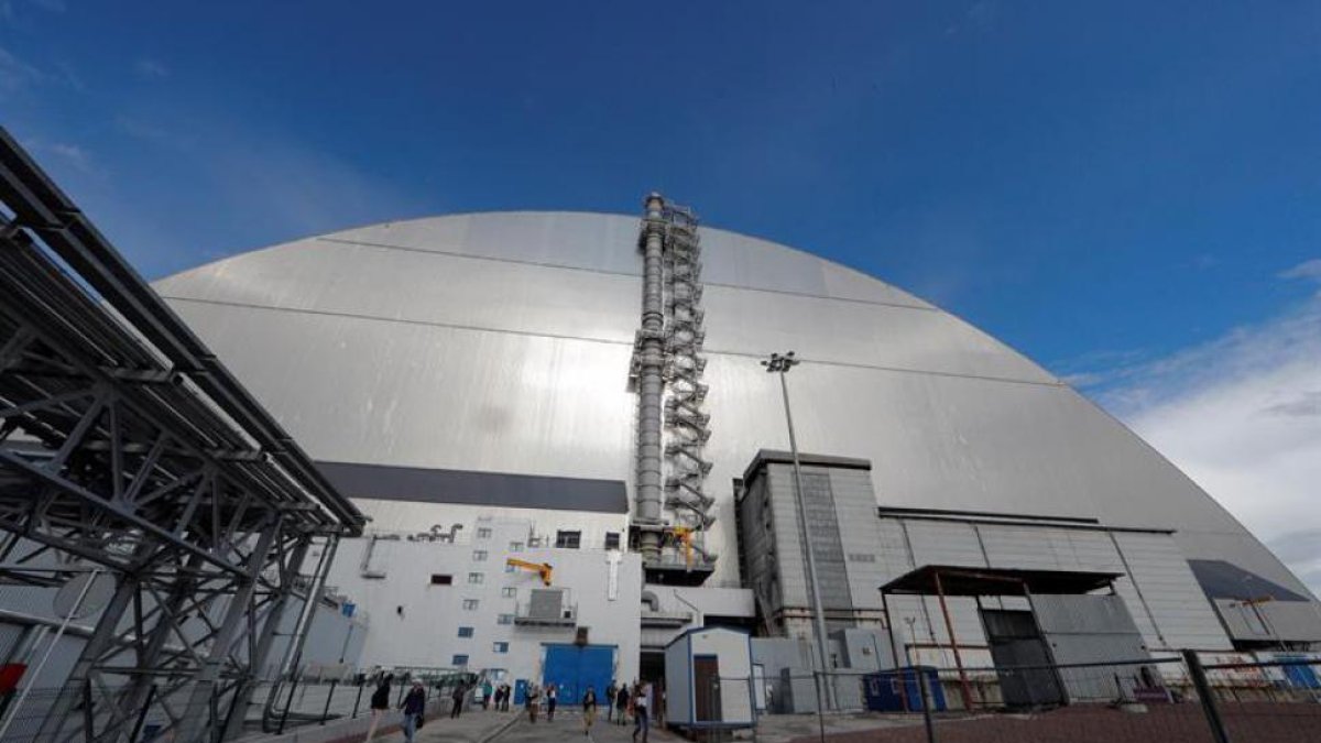 Vista general de la central nuclear de Chernobyl a Chernobyl, Ucraïna.