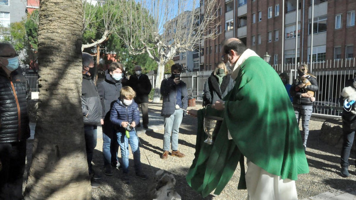 Momento de la bendición de animales del año pasado.