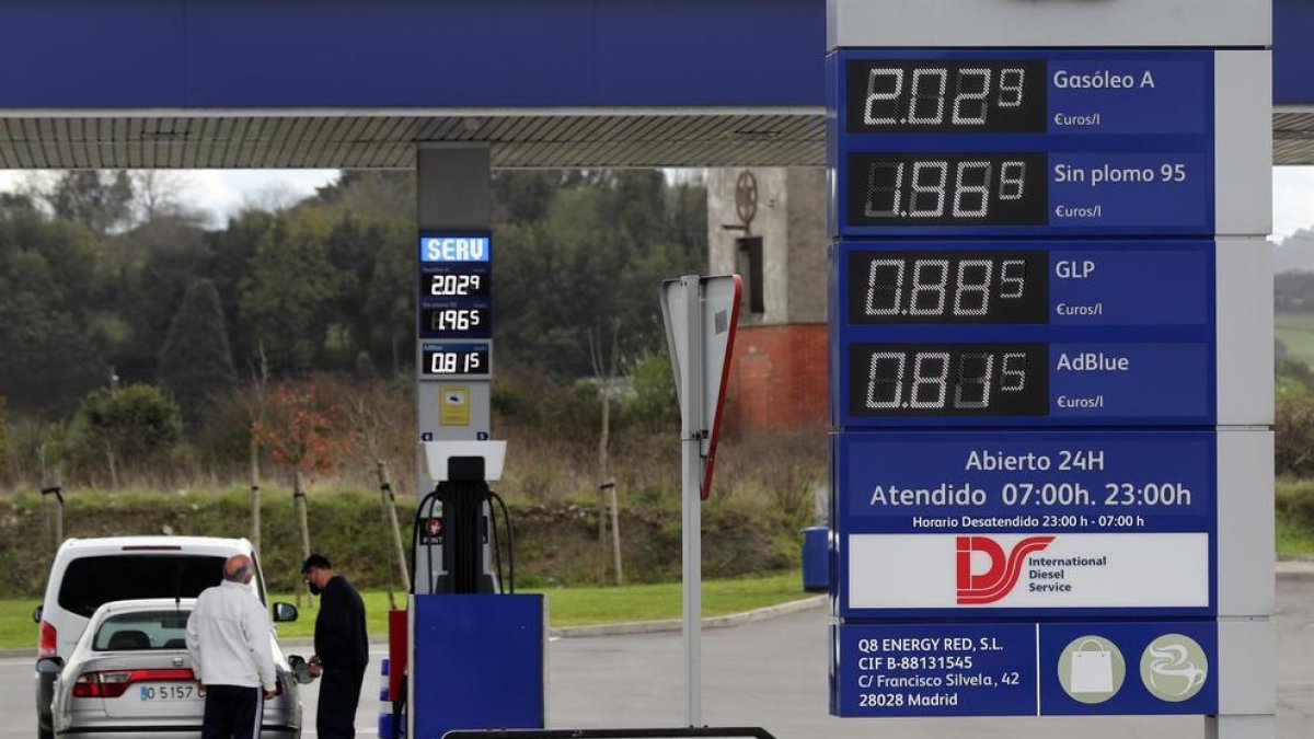 Imagen de este jueves de una gasolinera de