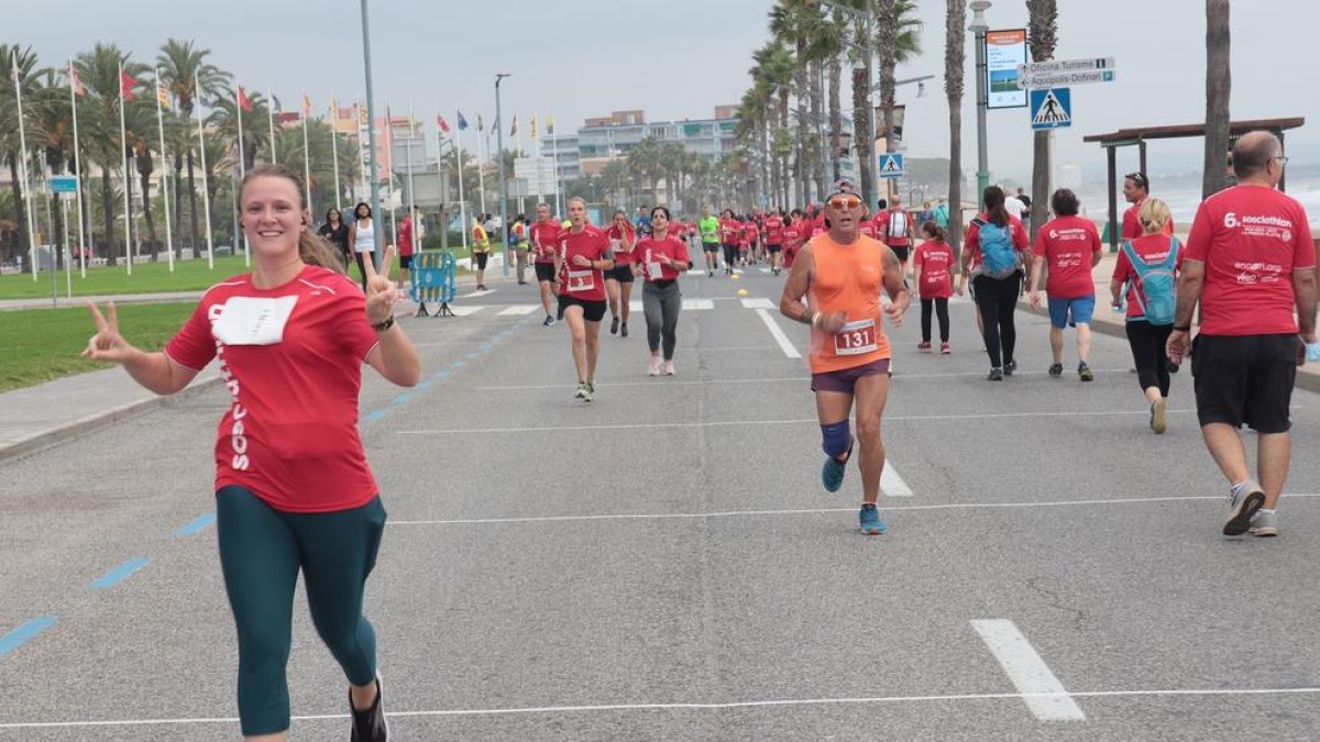 Cursa a la Pineda organitzada per Sosciathlon, entitat que col·labora en la iniciativa.